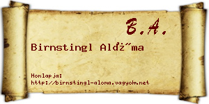Birnstingl Alóma névjegykártya